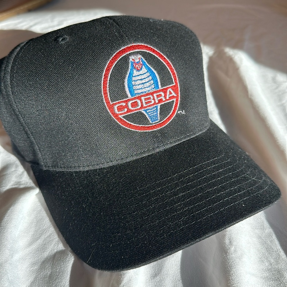 NWOT Vntg Cobra Shelby Embroidered signed flexfit baseball cap small-medium fit